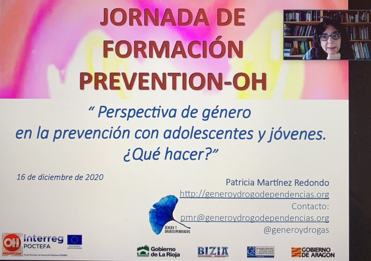 OhPrevention's tweet photo. Patricia Martínez Redondo, educadora social y cultural especialista en ♀️ género, comparte su visión de perspectiva de género en la población con adolescentes y jóvenes💭🚹🚺🔛 #género #riesgo #drogas #intervención https://t.co/QFBugsDwj2
