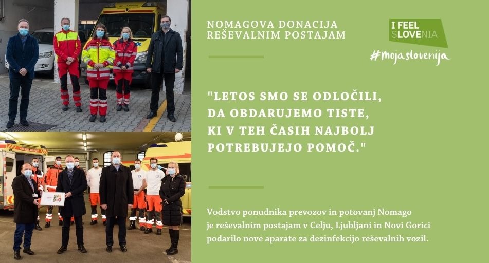 tourism_slo's tweet photo. #DelimoNavdihujočeZgodbe slovenskega turizma

👉Ponudnik prevozov in potovanj @Nomago_EU je v znak solidarnosti v času epidemije reševalnim postajam v Celju, Ljubljani in Novi Gorici podaril nove aparate za dezinfekcijo reševalnih vozil. 

🔗 https://t.co/DKdDTUVRGX https://t.co/AiCml79ZQS