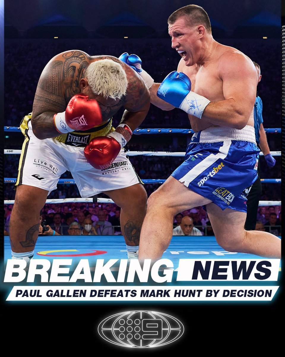 🔥 WHAT A BATTLE 🔥

Take a bow, Paul Gallen. 👏

#9WWOS #GallenHunt