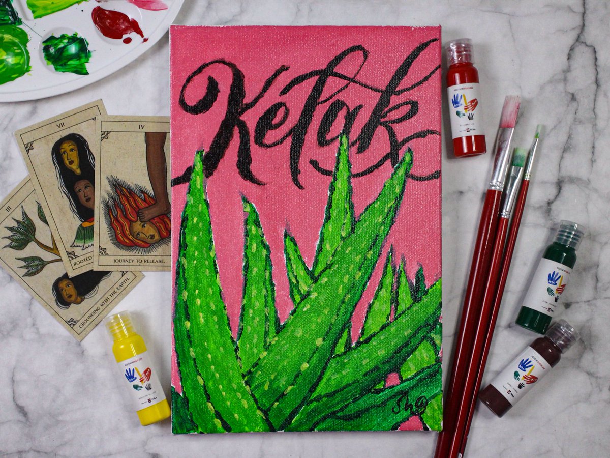 Kelak
Acrylic on Canvas.

Masih inget ga waktuaku unboxing Home Kit <a href="/MuseumMACAN/">Museum of Modern And Contemporary Art in Nusantara</a>? Ini hasilnya

Biasanya kalo aku ngelukis kan lewat referensi foto ya. Kali ini aku eksplorasi visual mengikuti instruksi kartu2 yg dibuat kak <a href="/CitraSasmita3/">CitraSasmita</a>. Prosesnya beda bgt &amp; menyenangkan 😆😆