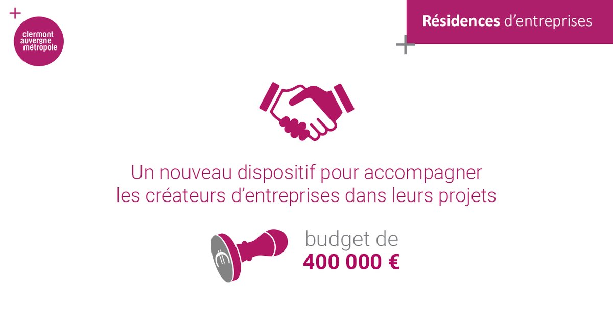 #InvestInClermont
<a href="/ClrmntMetropole/">clermontmetropole</a> soutient la création et la reprise d'entreprises en créant les Résidences d'entrepreneurs, dans 5 secteurs : #Mobilités , #Numerique, #BienEtre et #Santé , #IndustriesCulturelles , #Agroalimentaire