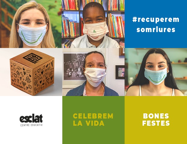 Infants, joves, famílies i equips educatius de l’Esclat us desitgem Bones Festes de Nadal i un nou any 2021 ple de compromís i esperança 🎄 💚

#RecuperarSomriures

esclat.org ⬅️