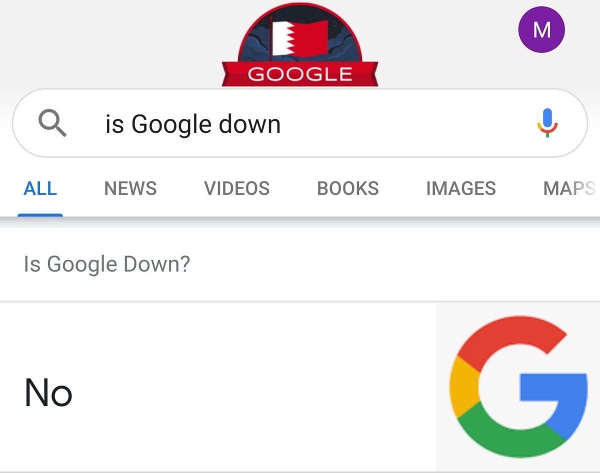MJHaji's tweet photo. I heard google was down https://t.co/BlSlFD05N0