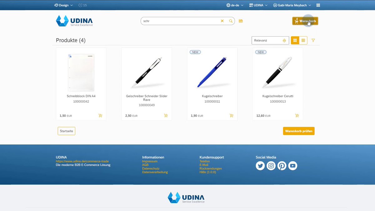 Moderner #OnlineShop für #Industrieunternehmen, eingebettet in das #SAPSystem. Wir zeigen im Video, wie der #Webshop aussieht und welche Funktionen genutzt werden können. Echtzeitinformationen, intuitive Nutzeroberfläche, Suchfunktionen und vieles mehr: ow.ly/WR7o50CMIg0