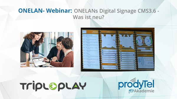 ONELAN (@onelan_ltd) on Twitter photo Join us and <a href="/prodytel/">prodyTel Distribution GmbH</a> on the 19th January 2021 for the 'ONELAN's Digital Signage CMS3.6 - Was Ist Neu?' webinar.
Exclusively for our German speaking friends.
Register today: register.gotowebinar.com/register/58865…
#Webinar #German #DigitalSignage #CMS #AVTechnology #AVTweeps Join us and <a href="/prodytel/">prodyTel Distribution GmbH</a> on the 19th January 2021 for the 'ONELAN's Digital Signage CMS3.6 - Was Ist Neu?' webinar.
Exclusively for our German speaking friends.
Register today: register.gotowebinar.com/register/58865…
#Webinar #German #DigitalSignage #CMS #AVTechnology #AVTweeps