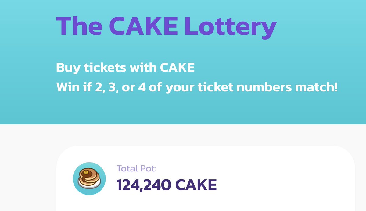 PancakeSwap's tweet photo. 100k $CAKE Injection has been made!

Over $50,000 in the pot!

The draw takes place at 10pm SGT (3 hours) ⏰

Buy tickets here:
🎟️ https://t.co/NIZ9DXkq43

🤑 One person that retweets this will win $100! 🤑 https://t.co/5cgOtMCSnq