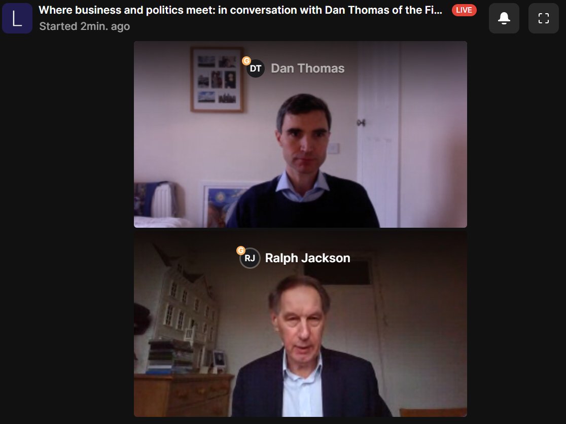 LansonsLatest's tweet photo. “The issue with Covid-19 is that you can feel out of sync, and a bit isolated. But I’m always engaging with people, and I’ve never been as busy”

@financial_FT 's Chief UK Business Correspondent @DanielThomasLDN talking to @RalphJ13 on #LansonsMediaLive webinar this morning. https://t.co/1PHONIFNMC