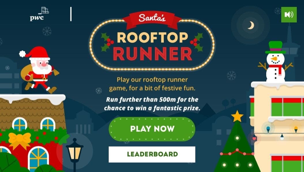 .<a href="/PwC_UK_Careers/">PwC UK Careers</a> has launched a festive game available until 9 Jan and open for everyone to play. Help Santa on his quest across rooftops and climb to the top of the leaderboard to be in with the chance to win an Oculus Quest 2 VR headset. Have a go: pwctrk.co.uk/tp/rj6.KWeo9.J…
