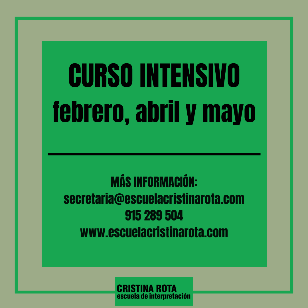 Nos habéis preguntado mucho por los cursos intensivos y ¡YA TENEMOS FECHAS! Febrero, abril y mayo.

Aquí os dejamos toda la información👉n9.cl/64wbv

#CursoIntensivo #Interpretación #PorqueSomosActores #SerActor #SerActriz #Formación #Madrid #CristinaRota