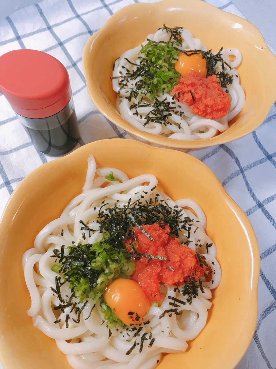 Mato 本日はおちびのリクエストでおうちde明太釜玉うどん ヤオコーの あごだし明太子 美味しいのでオススメです だし醤油 は創味のつゆと醤油を1 1で 隠し味はバター 料理好きな人と繋がりたい お腹ぺコリン部 おうちごはん 明太釜玉うどん