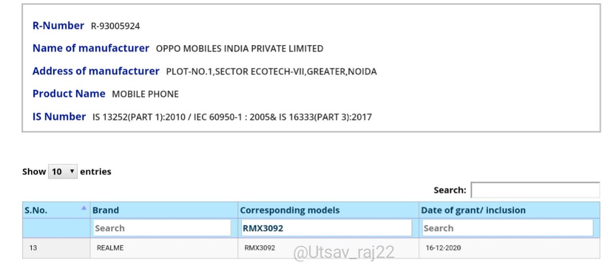 🔸Realme model no (RMX3092) received Indian BIS certification.

🔹which is tipped to be the Realme X60 Pro.

#Realme #RealmeX60 #RealmeX60Pro #daretoleap