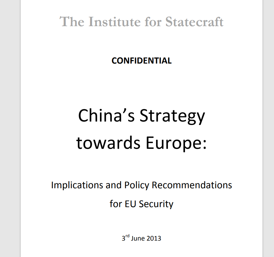Next Section on the Institute For Statecraft Integrity Initiative and CHINA. Drum roll....This is where it gets good!