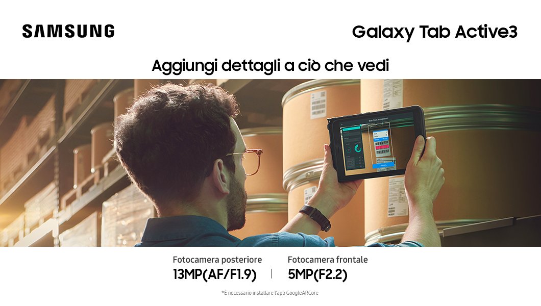 Dal training per la Realtà Aumentata al rilevamento di movimento, la fotocamera di #GalaxyActive3 permette di lavorare in una maniera completamente nuova. Scopri di più: bit.ly/386Ibsd