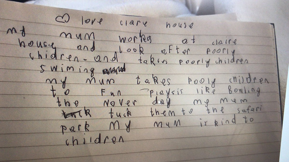 ClaireHouse's tweet image. We asked the children of our nurses why they are proud of their mummies, and 6-year-old Oliver wrote us this special message. 

This Christmas, our nurses will be on call 24/7, caring for poorly children. Donate today to help keep our nurses going. clairehouse.org.uk/donate ❤️