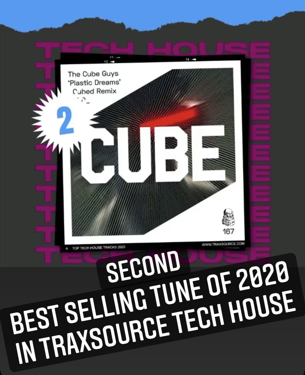 🧨 2nd BEST SELLING TUNE of 2020 in TRAXSOURCE Tech House ! 🙏🖤

Thanx for your love boys and girls ◼️

@Traxsource Cube Recordings #besttracks #2020 #techhouse