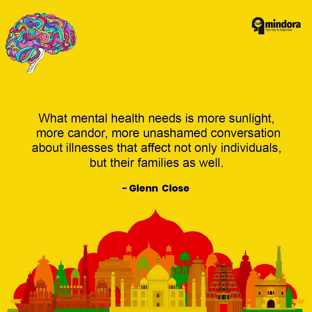 mindoraindia's tweet photo. What mental health needs is more sunlight , more candor and more unashamed conversation about illness that affect not only individuals but their families as well.

 ~ Glenn Close

#mentalhealthawareness #mentalhealthmatters #gplus #guwahatiplus #mindora #mentalhealth #positivity https://t.co/21TtWnoAgZ