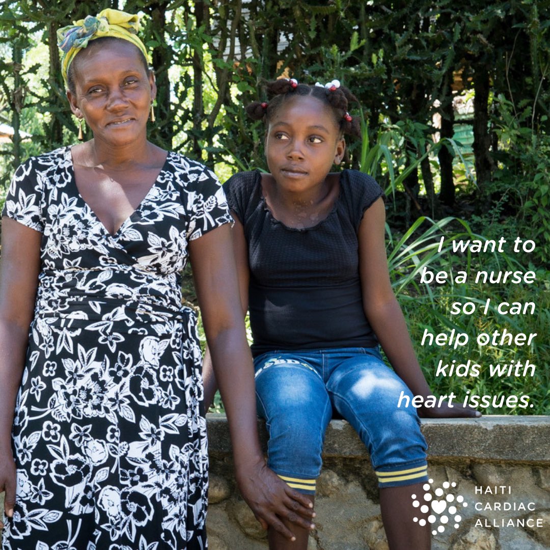 (3/4) “I want to be a nurse so I can help other kids with heart issues.” After surgery, Guerline’s heart struggled to recover and she spent several weeks on life support. Slowly, however, her heart started to respond. Guerline is now back in school and planning her future. #Haiti