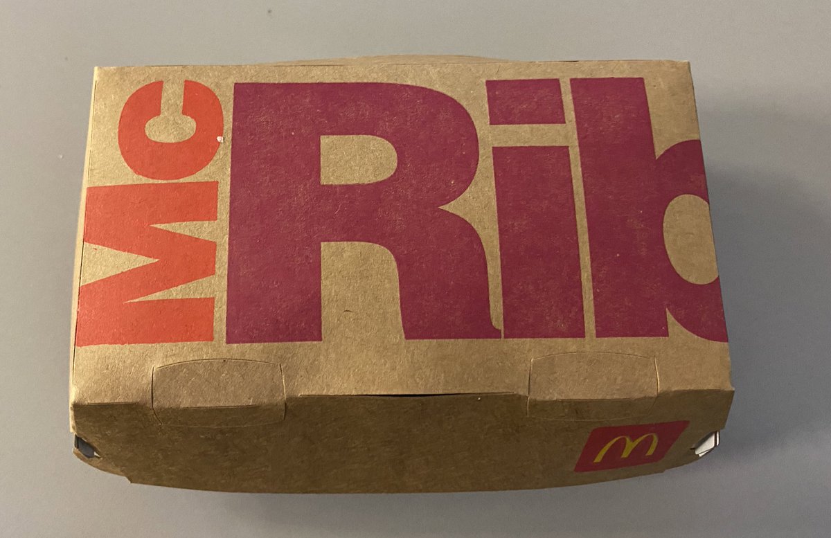 JonCarroll03's tweet photo. Gang,

I am a lot of things, but I am a man of my word.

One day I said I’d eat a McRib if a certain team lost.

They did indeed lose.

Today I eat a McRib for lunch.

#VideoProofOnIG 

#ThanksMichigan https://t.co/HldfkdJOnv