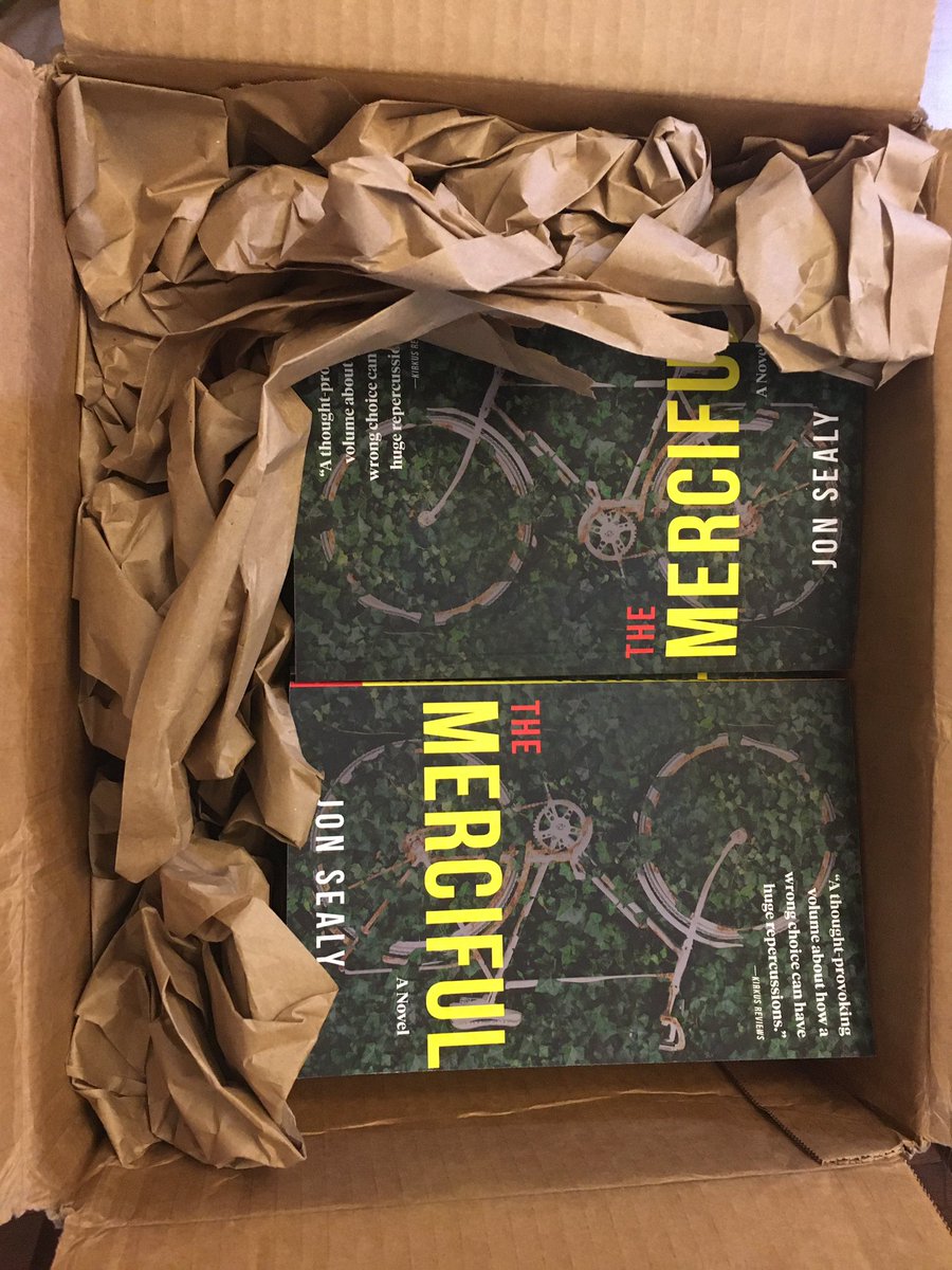 Opening the first box of your new book never gets old. Look for The Merciful Jan. 19