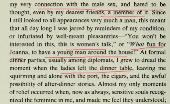 Interesting that what seems to trigger a lot of anger about his situation is his exclusion from women only spaces. Notice that when we hear about women it is always how they gratify his need to be recognised as “feminine”. “Cisters” are there to serve our new “sisters”