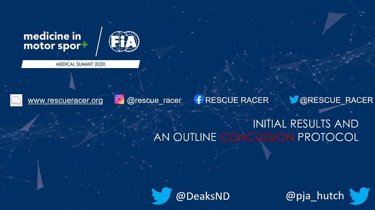 It was a real delight for <a href="/pja_hutch/">Peter Hutchinson</a> and I to present initial results of the <a href="/RESCUE_RACER/">RESCUE-RACER</a> #motorsportconcussion #research to the <a href="/fia/">FIA</a> #motorsportmedicine community today

➡️#RRstudy recruitment continues until 31st Dec
➡️For more info visit: bit.ly/RESCUE-RACER.

#motorsport