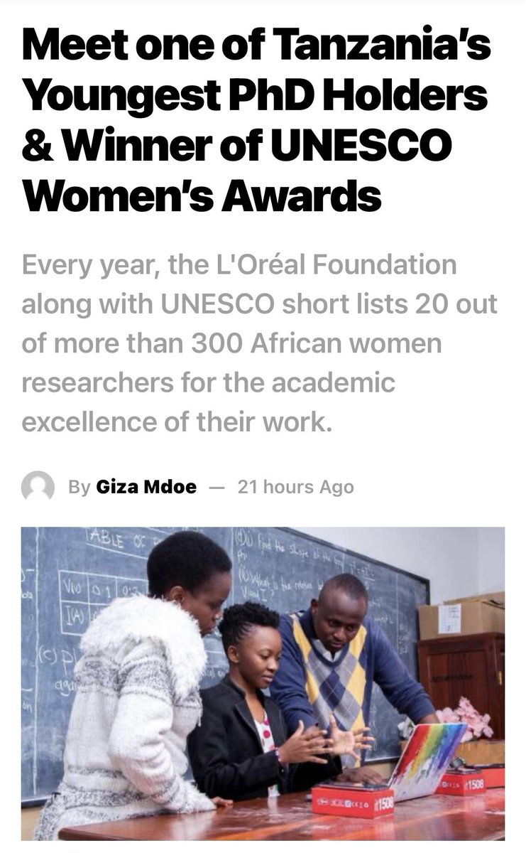 My interview with <a href="/TheExchangeEA/">The Exchange Africa</a> <a href="/4womeninscience/">For Women in Science</a> 

theexchange.africa/countries/tanz…