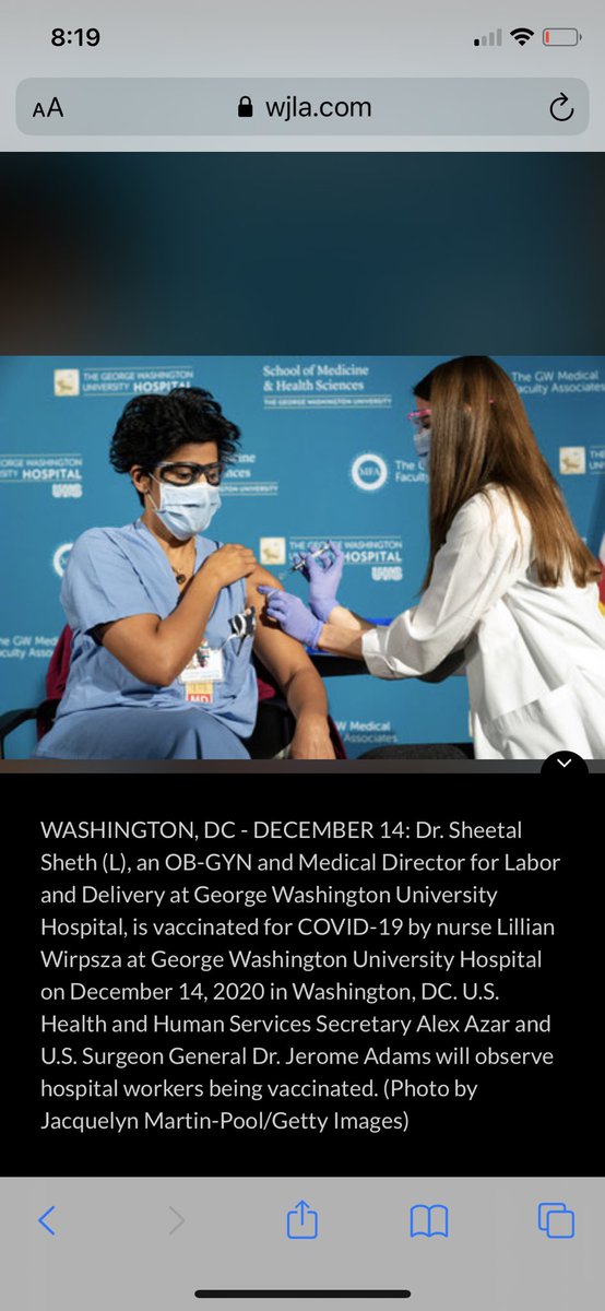 #ACOGfightsCOVID <a href="/acog/">ACOG</a> Getting vaccinated at GW to keep my patients and family safe.  We are in it together.  Will continue to mask, hand hygiene and socially distance until we are 75% roll up their sleeves!