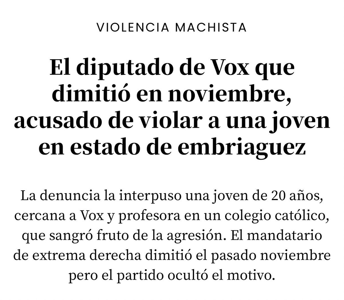 vmm7773's tweet image. Dice Abascal que “Ninguno de los menas que agreden o que violan han venido a aportar nada a España”

Y yo me pregunto ... los diputados de VOX que violan a mujeres jóvenes en estado de embriaguez ... ¿Qué aportan a España?