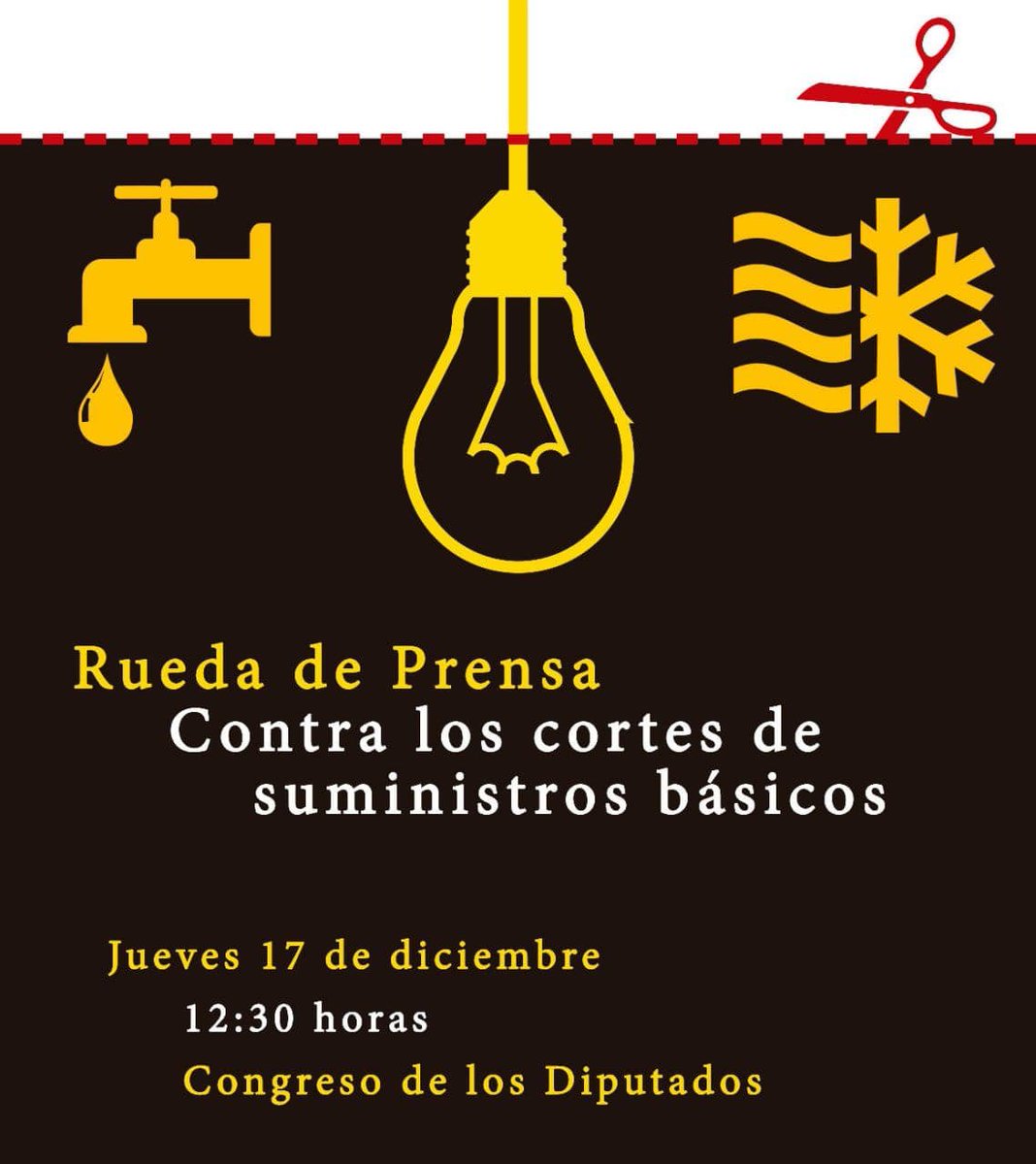 AguaPublica100's tweet photo. Desde la #AsambleaAguaPública100% #RegiónMurciana, en defensa del #DerechoHumanoAlAgua y contra cortes de suministros básicos:
RUEDA DE PRENSA ANTE EL CONGRESO CONTRA LOS CORTES DE SUMINISTROS BÁSICOS
💧🗓Jueves 17 de diciembre de 2020.
⏰•12:30.
Puerta Congreso de los Diputados https://t.co/GmITPIcpH3