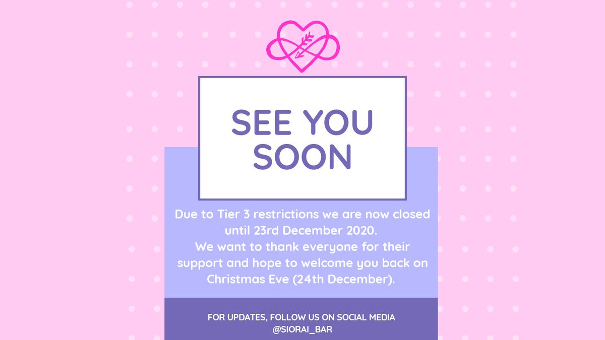 🤞We get out of #Tier3 and see you all soon 
#londonTier3 #Tier3 #seeyousoon #Announcement #LGBTQ #LGBTbar #StaySafe #PubsMatter #closed