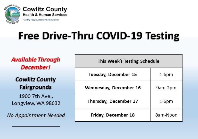 LongviewPD's tweet image. Reminder: Free COVID-19 testing could affect traffic in the area around the fairgrounds through the month of December.