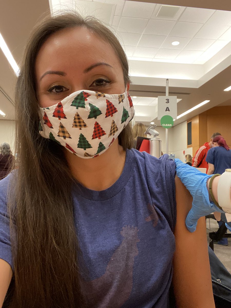 So lucky to be vaccinated today! Thankful for all the scientist nurses colleagues pharmacist and animals that made this possible today. Literally got the shot to “all I want for Christmas is you!” Yes all I want is light at the end of the tunnel and think we’re almost there