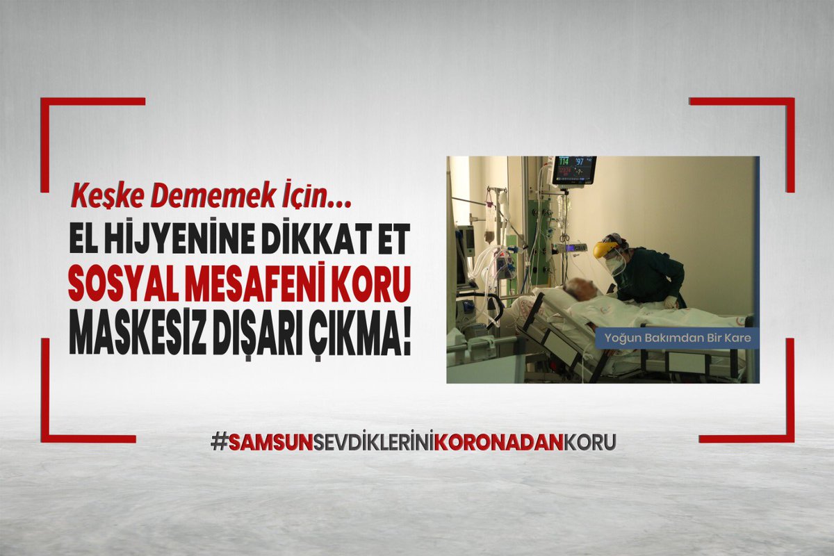 "Keşke Onun Hastalanmasına Neden Olmasaydım" Dememek İçin...

MASKESİZ DIŞARI ÇIKMA 
SOSYAL MESAFENİ KORU
EL HİJYENİNE DİKKAT ET 

#SamsunSevdikleriniKoronadanKoru

<a href="/saglikbakanligi/">T.C. Sağlık Bakanlığı</a> <a href="/TCSamsunValilik/">T.C. Samsun Valiliği</a> <a href="/samsunilsaglik/">Samsun İl Sağlık Müdürlüğü</a>
<a href="/ziyaselcuk/">Ziya Selçuk</a> 
<a href="/CoskunESEN57/">Coşkun ESEN</a>
<a href="/samsunmem/">Samsun İl Milli Eğitim Müdürlüğü</a> 
<a href="/havzailcemem/">Havza İlçe MEM</a>
<a href="/05helmas/">Hüsamettin ELMAS</a>
👇