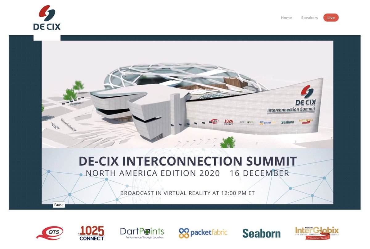 datacenterpost's tweet photo. The countdown begins for the @DECIX_US #Interconnection Summit North America Edition 2020 - only 10 minutes to go! Join @DataCenters_QTS, @1025Connect, @DartPoints, @packetfabric, @Seabornnetworks, and @InterGlobixMag. Tune in ➡️ https://t.co/OMHimWx2IV #DECIXSummit https://t.co/ctuEhuCGgJ