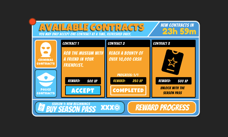 Badimo Jailbreak On Twitter Want More Info New Contracts Every 24 Hours Four Contracts A Day For All Players Two Per Team Season Pass Unlocks 2 Bonus Contracts Per - roblox jailbreak robbing times
