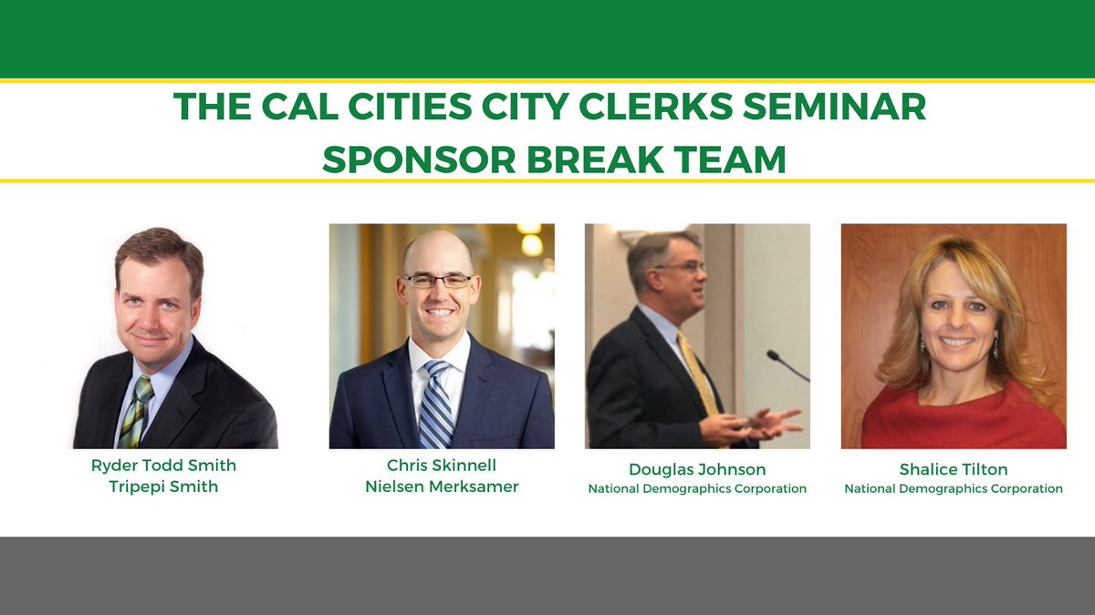 TripepiSmith's tweet photo. Attendees of @CalCities City Clerks Seminar: Don't forget to stop by #TeamTS' sponsor breaks tomorrow with @NMGOVLAW &amp; @NDCresearch from:

💡10:30 AM-11 AM
💡3 PM-3:30 PM

Our legal, demographic &amp; communications experts are here to answer your questions about 2021 redistricting. https://t.co/aYvfHT58Gu