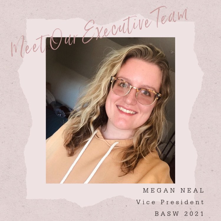 su_justice_club's tweet photo. Next we have our new Vice President, Megan Neal! @Meg74883470 works as a Community Mediator. Megan is a current BASW student and has a special interest in restorative justice. We are so excited to have Megan as VP🥳 #SUSocialWork #SWFRJ https://t.co/qeCl9UvnXY