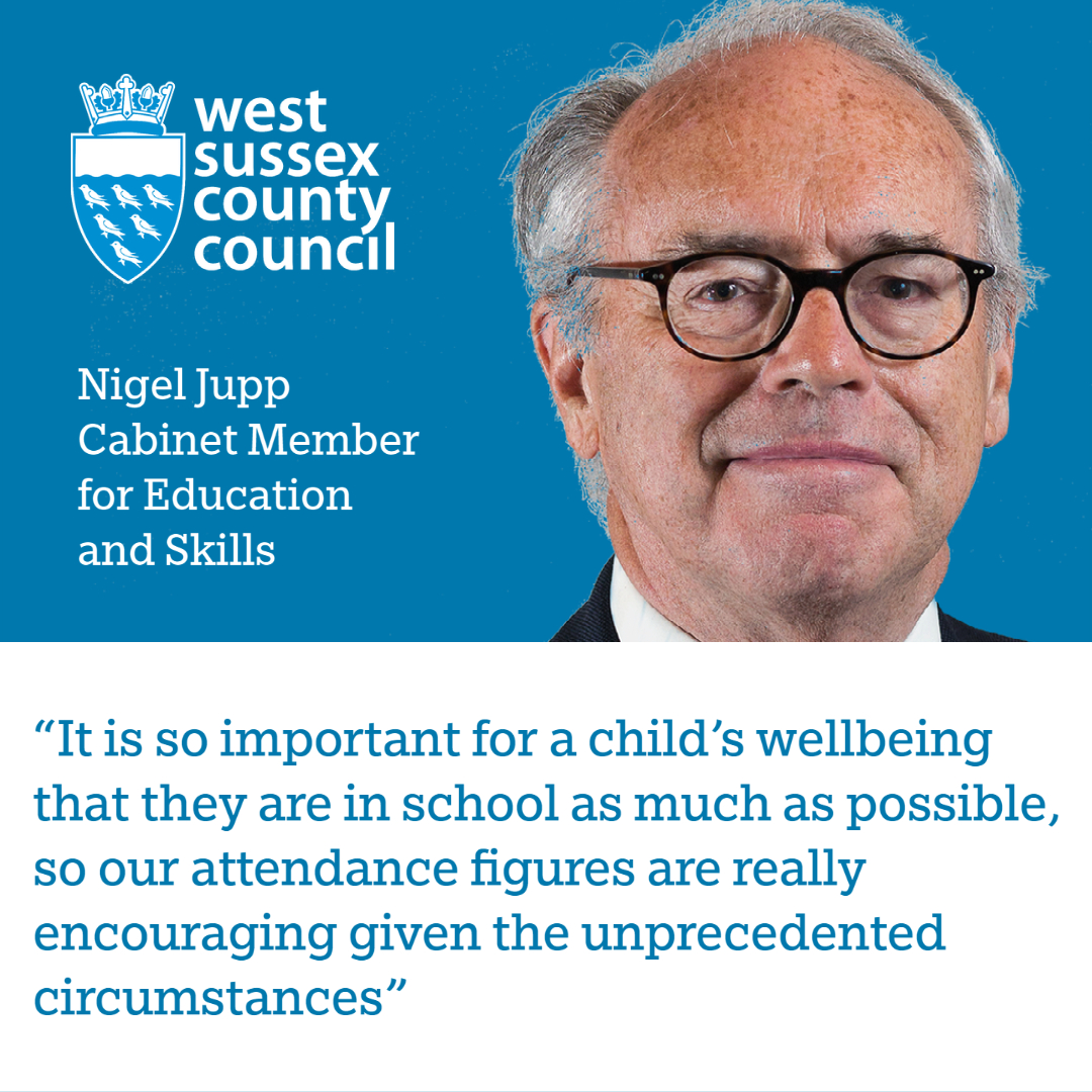 West Sussex is one of only two areas in the country with secondary attendance above 90%. Our cabinet member has thanked everyone involved in education as we come to the end of a uniquely challenging term for our schools, staff, pupils and parents: westsussex.gov.uk/news/west-suss…