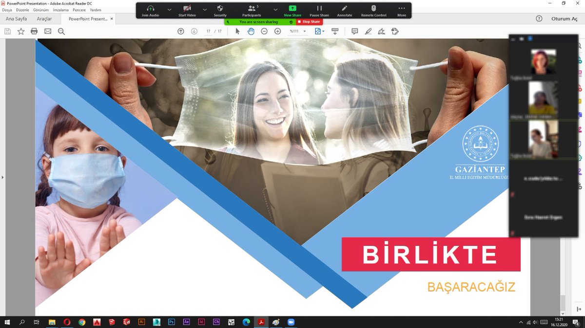 ttbb27395823's tweet photo. Bugün velilerimizle çevrimiçi toplantı yaptık. Salgın ve uzaktan eğitim sürecini konuştuk. Hem öğrencilerin hem velilerin hem de öğretmenlerin dileği ortak. Salgınla topyekûn mücadele etmek ve okulumuza en kısa sürede kavuşmak için #GaziantepSeferber https://t.co/Jv5JtZTgAl