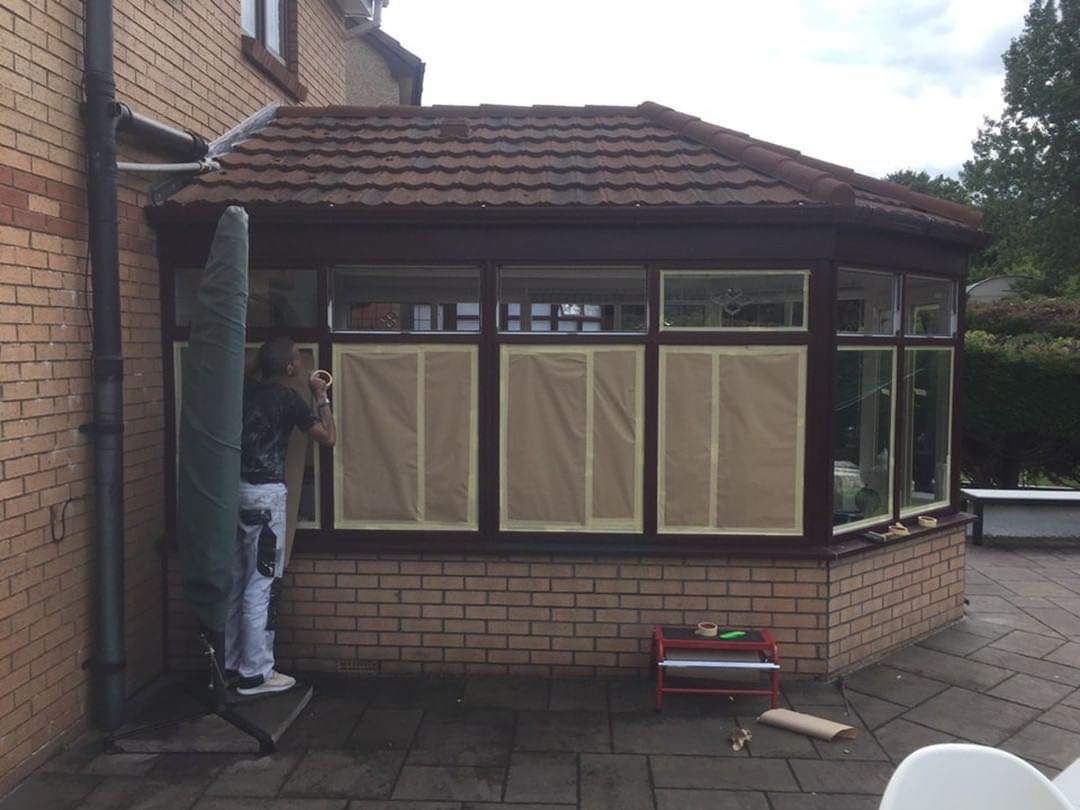 TRADE_decorator's tweet photo. Todayโs #skillsshowcase is a superb project completed outside of #Glasgow by True Colours Decor https://t.co/hlffKuOhAD. @HMGpaints products were used. UPVC was cleaned with HMG prep clean and keyed in with 300 grit, a top coat of HMG #PVC17 Ral 7016 (anthracite grey) applied. https://t.co/4L6bNfOGqn