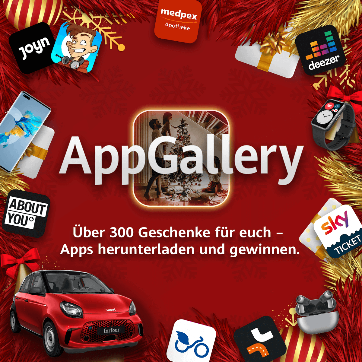Sharing is caring! Erinnere deine Freunde mindestens eine der teilnehmenden Apps herunterzuladen und erhalte eine weitere Gewinnchance.
awap3.jos.hicloud.com/appdl-amp-dre/…