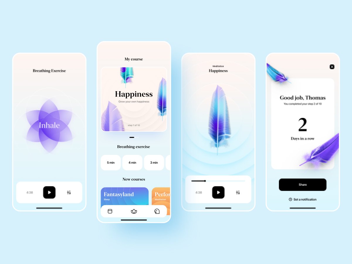 Inspiration is a key component for successful design ideas. It seems we were too inspired in creating the #meditation #app & #landing concept “BRISE”. 

#mediationapp #appdesign #uiuxagency #uiux #creativity #digitaldesignagency #digitaldesigners
