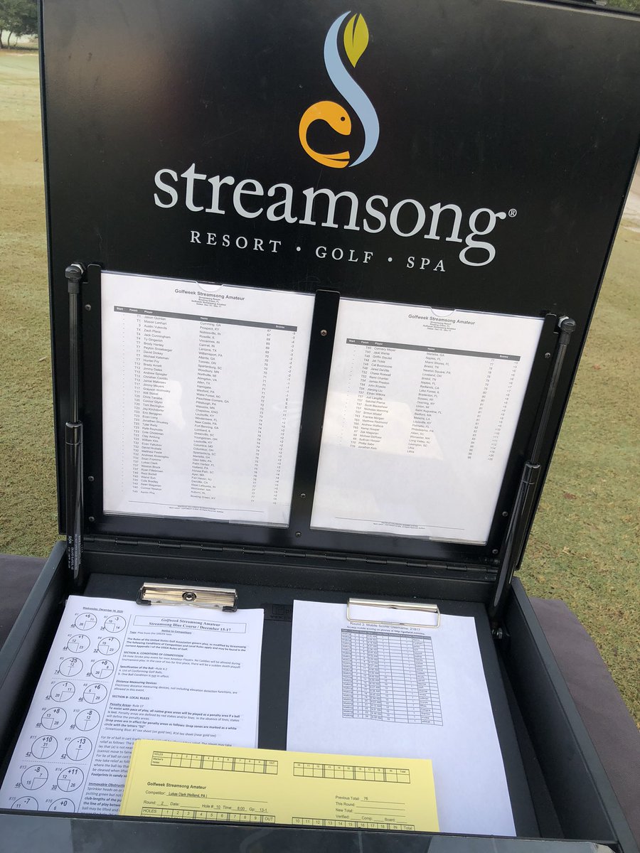 Possibly the best starter’s box I’ve ever seen! Round 2 of the <a href="/GolfweekEvents/">Golfweek Events</a> Streamsong Amateur is underway!