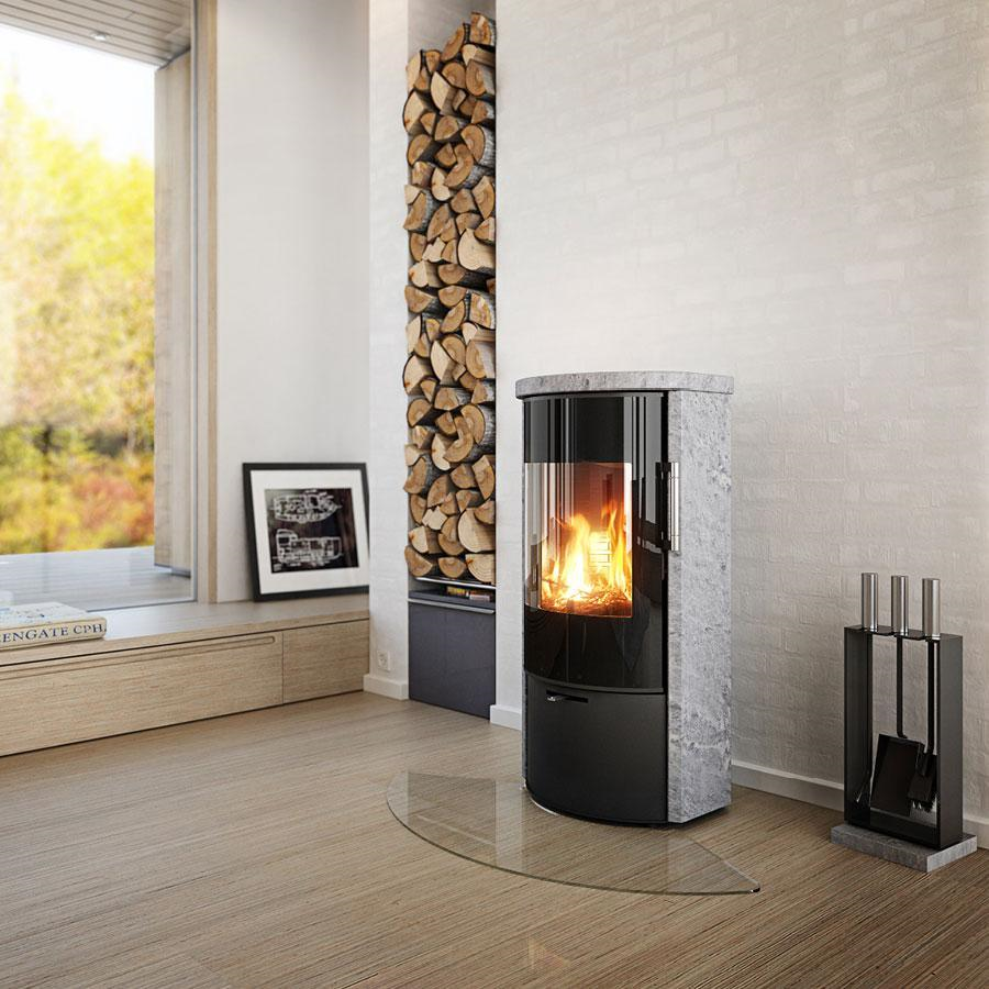 FireplacesView's tweet image. RAIS' Q-Tee, Rina and Juno models are available with a soapstone exterior. Soapstone is a Finnish natural stone that gives the stoves a rustic white-grey character, but also gives the added benefit of retaining the stoves heat and releasing it into the room for many hours ♨