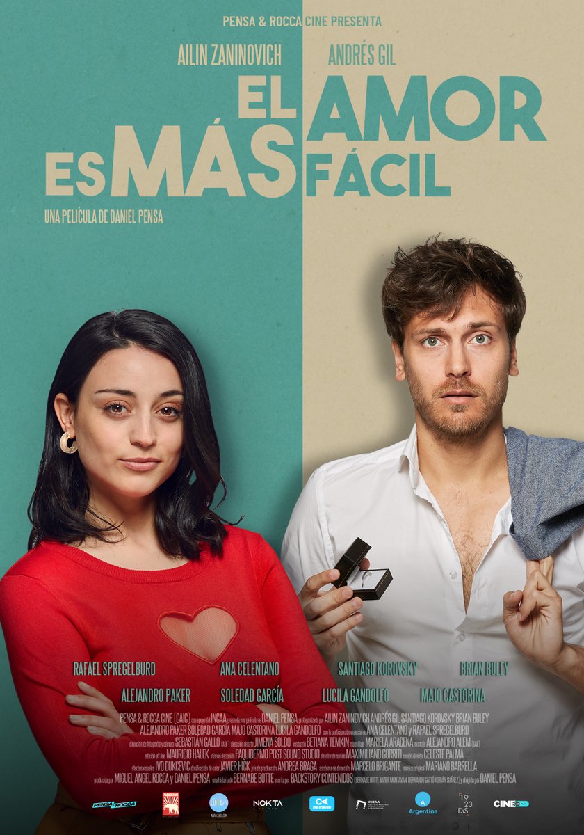 Hoy y mañana tenés una nueva oportunidad para ver El amor es más fácil. Gratis, por <a href="/CINEAR_/">CINE.AR</a> Play!