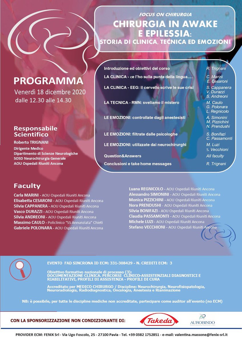 robertotrignani's tweet photo. Un Webinar che racconta una storia di chirurgia ... e non solo!
Venerdi 18 Dicembre dalle 12:30 alle 14:30
LINK DISCIPLINE ACCREDITATE RICHIEDENTI ECM: https://t.co/lkGlWII7Mo
LINK PER PARTECIPARE ALLA DIRETTA (DISCIPLINE NON ACCREDITATE NO ECM): https://t.co/zouaNNUzSV https://t.co/fJjTDO3yIT