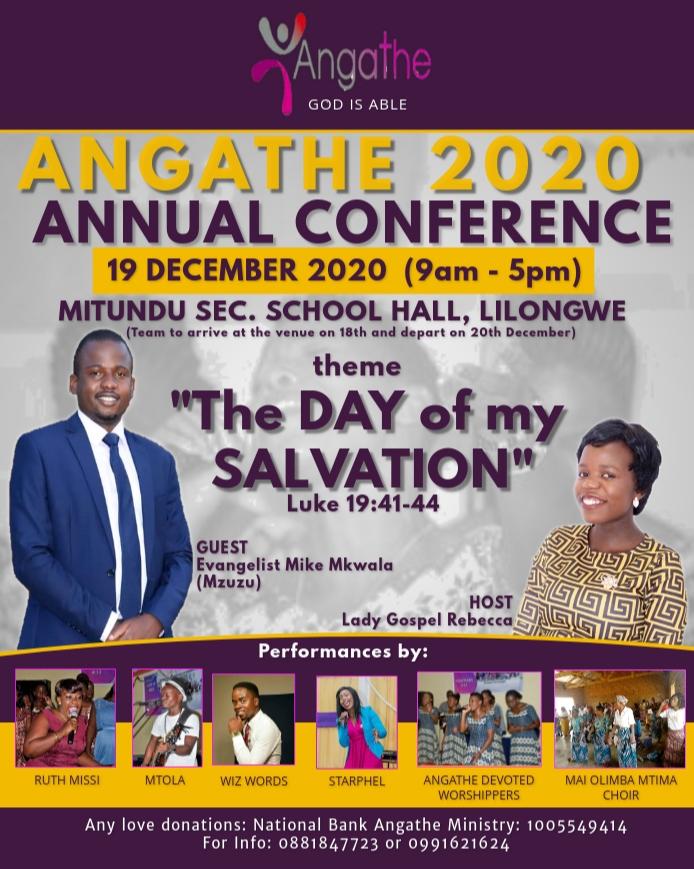 MkwalaMike's tweet photo. Great things are taking place in Lilongwe. 18,19 and 20 December 2020. Mitundu Secondary School Hall.

#GodIsAble
#Angathe2020AnnualConference
#TheDayofmySalvation https://t.co/saMDkY8ukn