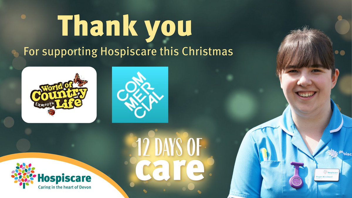 Hospiscare's tweet photo. On the third day of #12DaysOfCare, we want to say a massive thank you to World of Country Life and @commercialgroup for sponsoring today's care on our specialist ward. 🙌

P.S. To find out more about Hospiscare's work, click here: https://t.co/LGy4HrxUUc https://t.co/tyVEVYVPv7