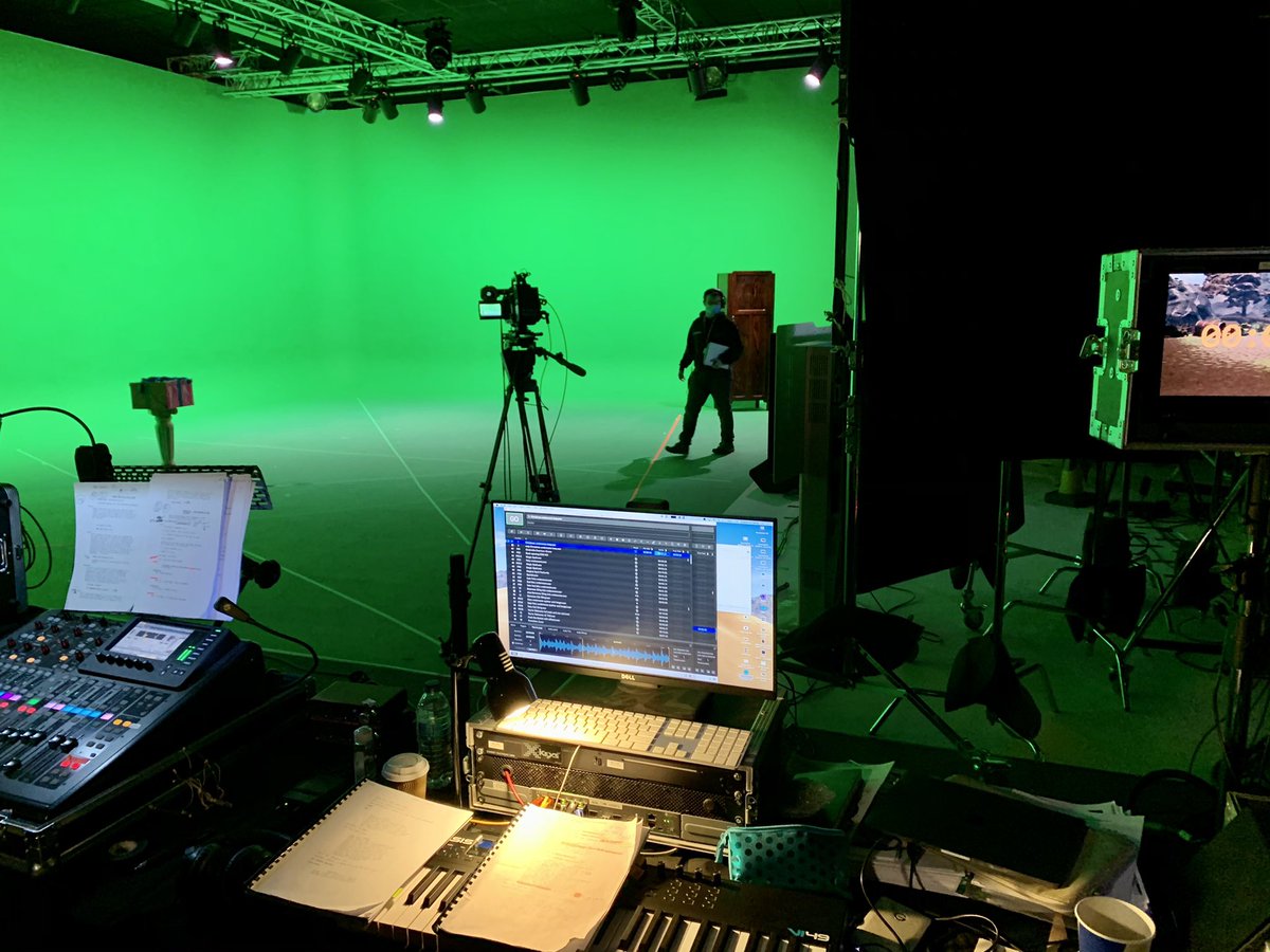 And we are OPEN! Oh yes we are! MDing, sound designing, composing and operating. Phew! And what a fabulous team! First show went live to 20,000 children all over the world. Crazy times. #pantolive #panto #cinderella <a href="/PantoLiveTV/">Panto Live</a> #pantolive2020