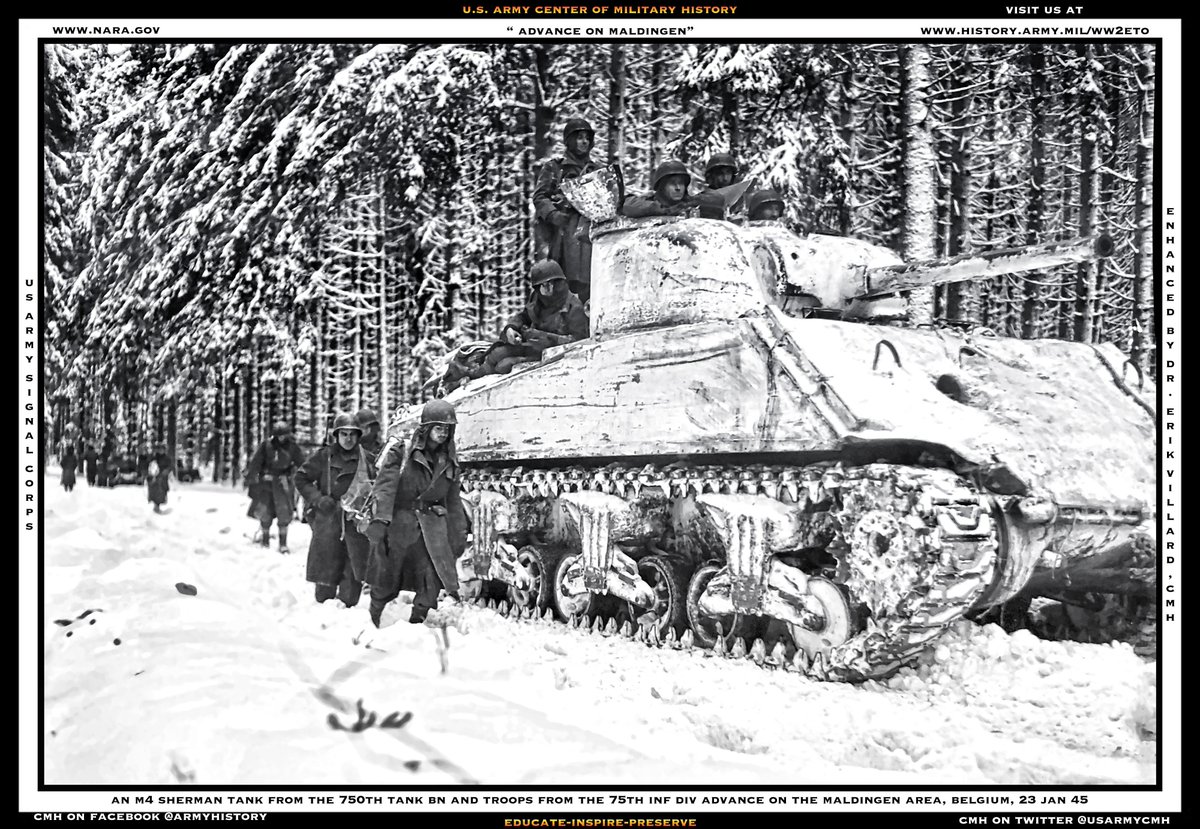 3 of 8: Key intel was ignored by the Allied leadership and the American units were unprepared. German forces, armed with the hundreds of Tiger II tanks [at 67 tons the most powerful tank of WWII], plowed through the Allied front line. The 106th Division was quickly overrun.